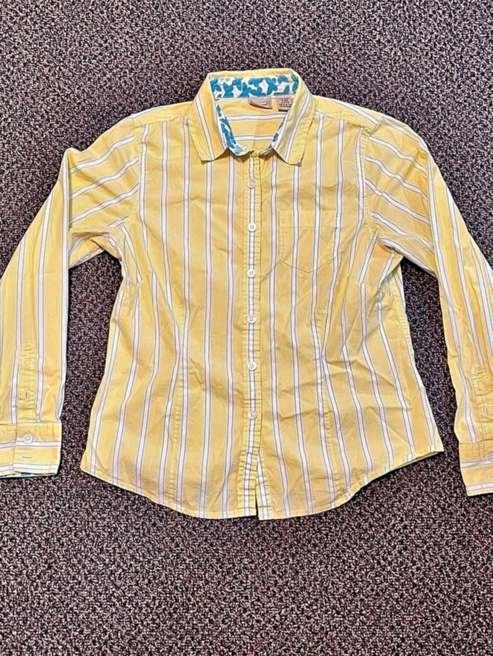 L.L.Bean Striped Cotton Button Down Size Small